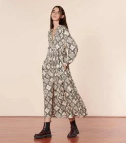 Robe BJORK "Mosaïque Grand" Nacre Noir 8 Robe BJORK "Mosaïque Grand" Nacre Noir -Mode Vêtements Magasin robe bjork.3