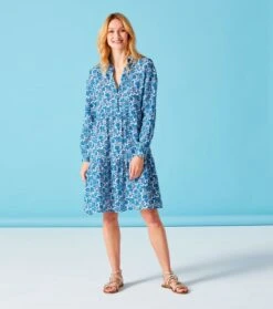 Robe BLANCHE Boutis Bleu