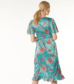 Robe BRASILIA Grand Persepolis Turquoise Corail -Mode Vêtements Magasin robe brazilia.4