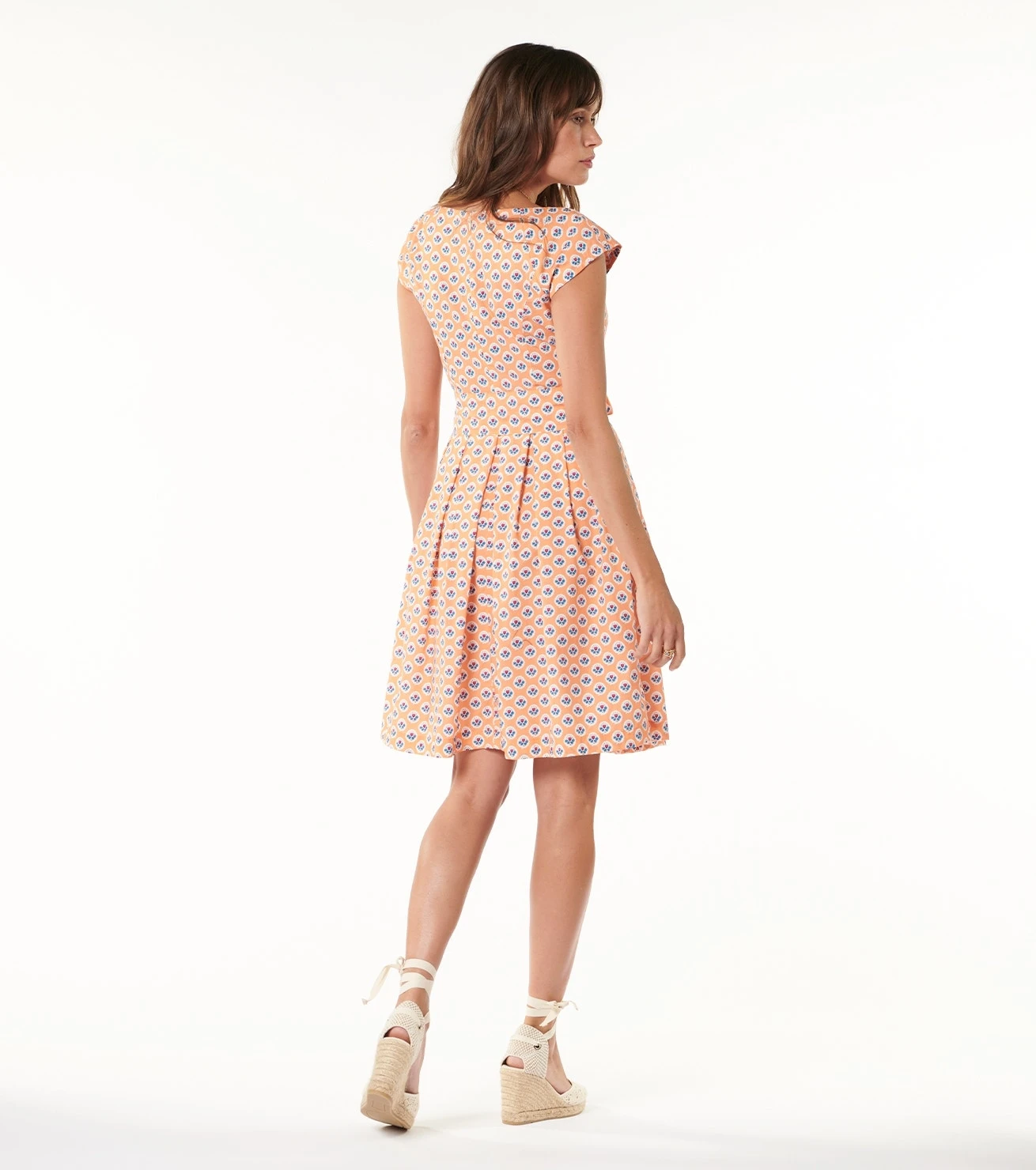 Robe BRIGITTE Fleur D'Arles Abricot 2 Robe BRIGITTE Fleur D'Arles Abricot – Image 2