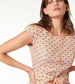 Robe BRIGITTE Fleur D'Arles Abricot 6 Robe BRIGITTE Fleur D'Arles Abricot -Mode Vêtements Magasin robe brigitte.3jpg