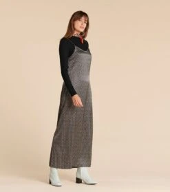 Robe COLOMBE Satin De Soie Petit Cachemire Noir Et écru 8 Robe COLOMBE Satin De Soie Petit Cachemire Noir Et écru -Mode Vêtements Magasin robe colombe.4