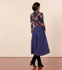 Robe CONSTANCE Les Jardins De Saint Rémy Noir Bleu -Mode Vêtements Magasin robe constance.4