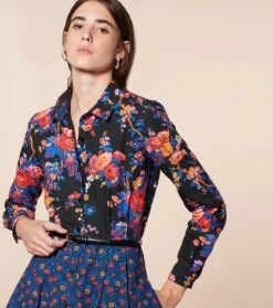 Robe CONSTANCE Les Jardins De Saint Rémy Noir Bleu -Mode Vêtements Magasin robe constance.6