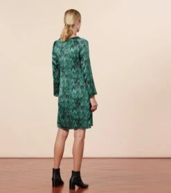 Robe DIANA Plume Verte -Mode Vêtements Magasin robe diana plume verte.3