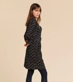 Robe DIVINE Velours Pâquerette Noir Et Fuchsia 6 Robe DIVINE Velours Pâquerette Noir Et Fuchsia -Mode Vêtements Magasin robe divine.2