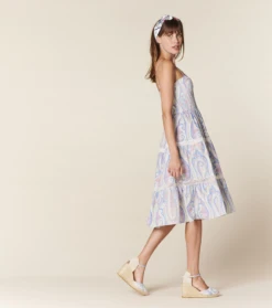 Robe ELIA Grand Cachemire Blanc-Multico -Mode Vêtements Magasin robe elia.1