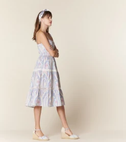 Robe ELIA Grand Cachemire Blanc-Multico