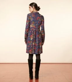 Robe FRANCE Héron Marine Fuchsia -Mode Vêtements Magasin robe france heron.1