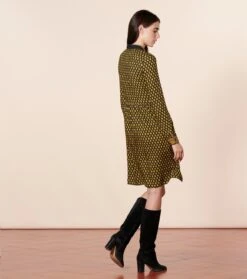 Robe FRANCE Petit Royal Noir Ocre 7 Robe FRANCE Petit Royal Noir Ocre -Mode Vêtements Magasin robe france petit royal