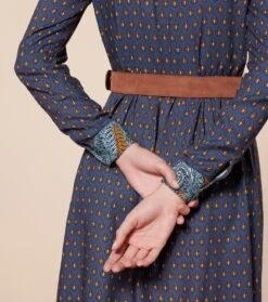 Robe FRANCE Scarabée Marine & Camel -Mode Vêtements Magasin robe france scarabee.2