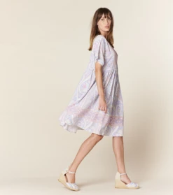 Espadrilles Compensées Grand Cachemire Blanc Multico -Mode Vêtements Magasin robe gaia grand cachemire.3 1