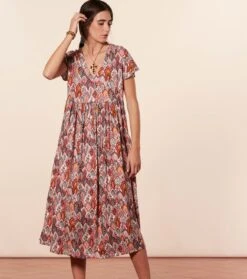 Robe JACQUELINE Plume Rouge