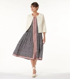 Robe JEANNETTE Fleur De Maussane Noire Fuchsia -Mode Vêtements Magasin robe janette