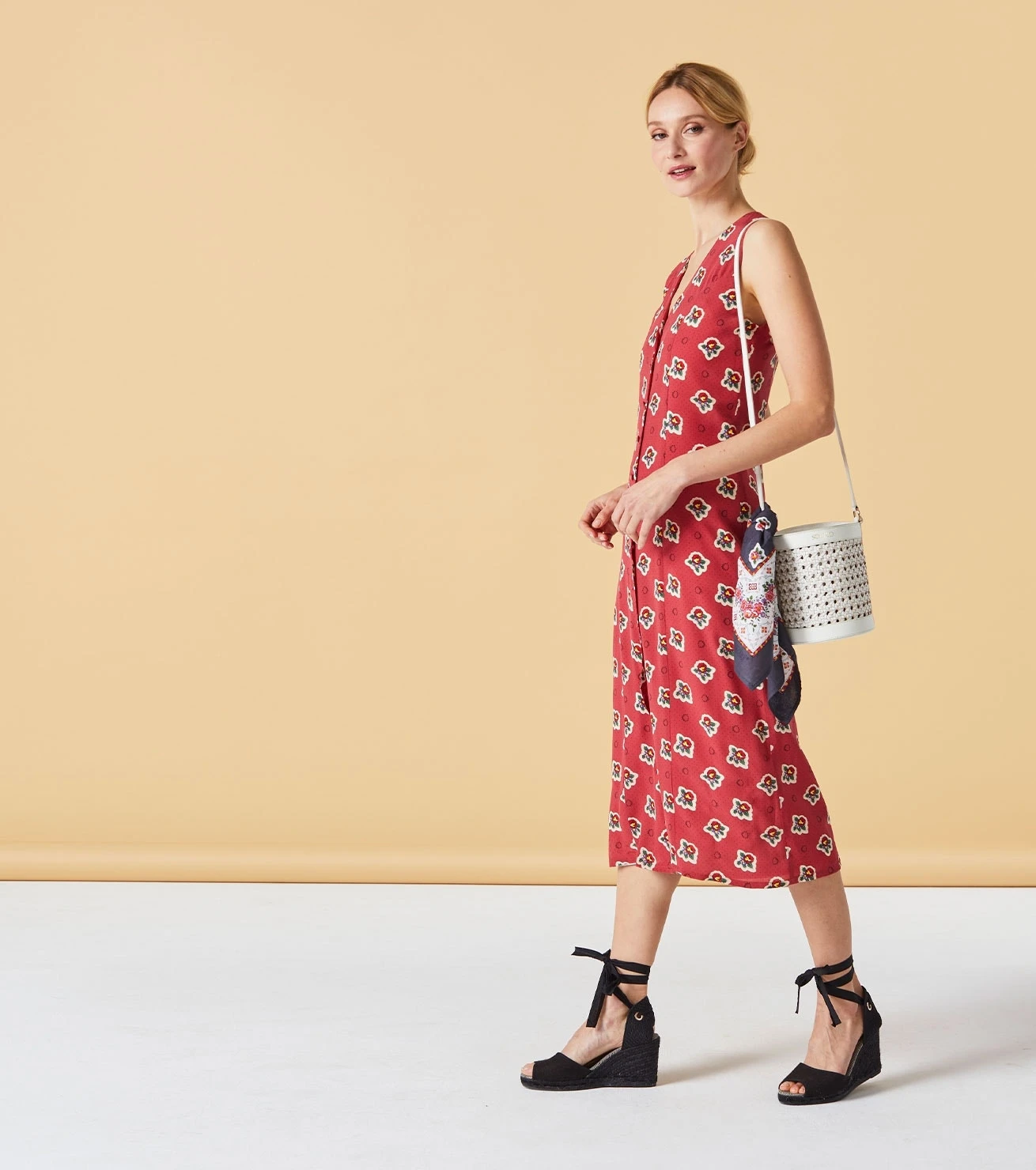 Robe JULIANA PRINTEMPS Terracotta 1 Robe JULIANA PRINTEMPS Terracotta