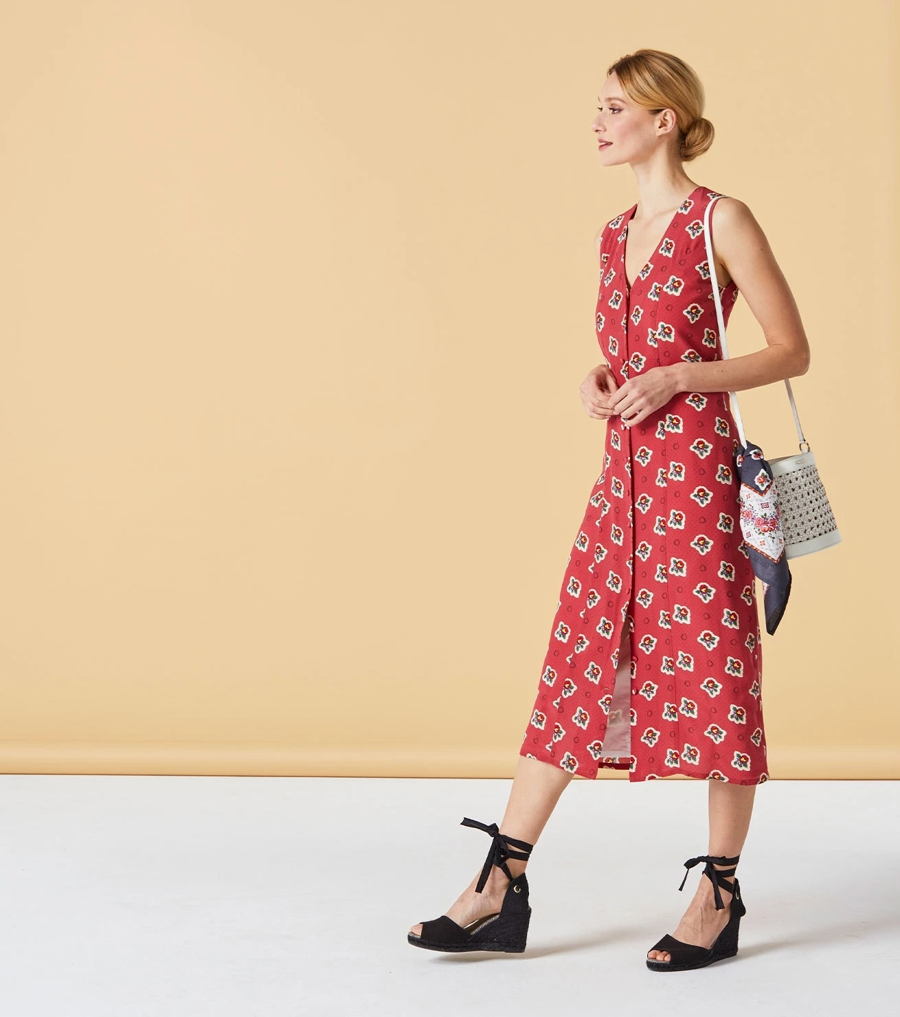 Robe JULIANA PRINTEMPS Terracotta 6 Robe JULIANA PRINTEMPS Terracotta – Image 6