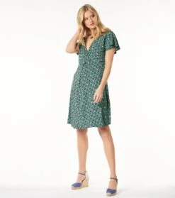 Robe JULIE Bouquet Bucolique Noir Turquoise 7 Robe JULIE Bouquet Bucolique Noir Turquoise -Mode Vêtements Magasin robe julie bucolique