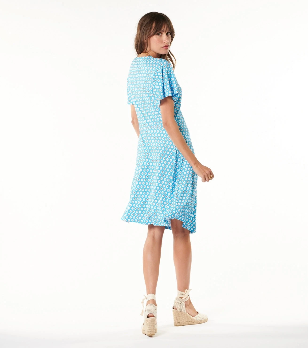 Robe JULIE Fleurs De Maussane Bleu 2 Robe JULIE Fleurs De Maussane Bleu – Image 2