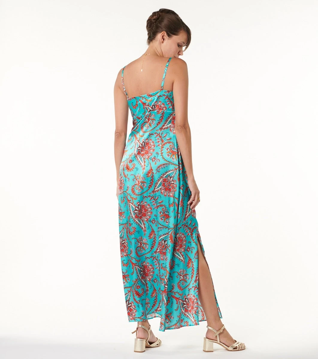 Robe KATIA Grand Persepolis Turquoise Corail 3 Robe KATIA Grand Persepolis Turquoise Corail – Image 3