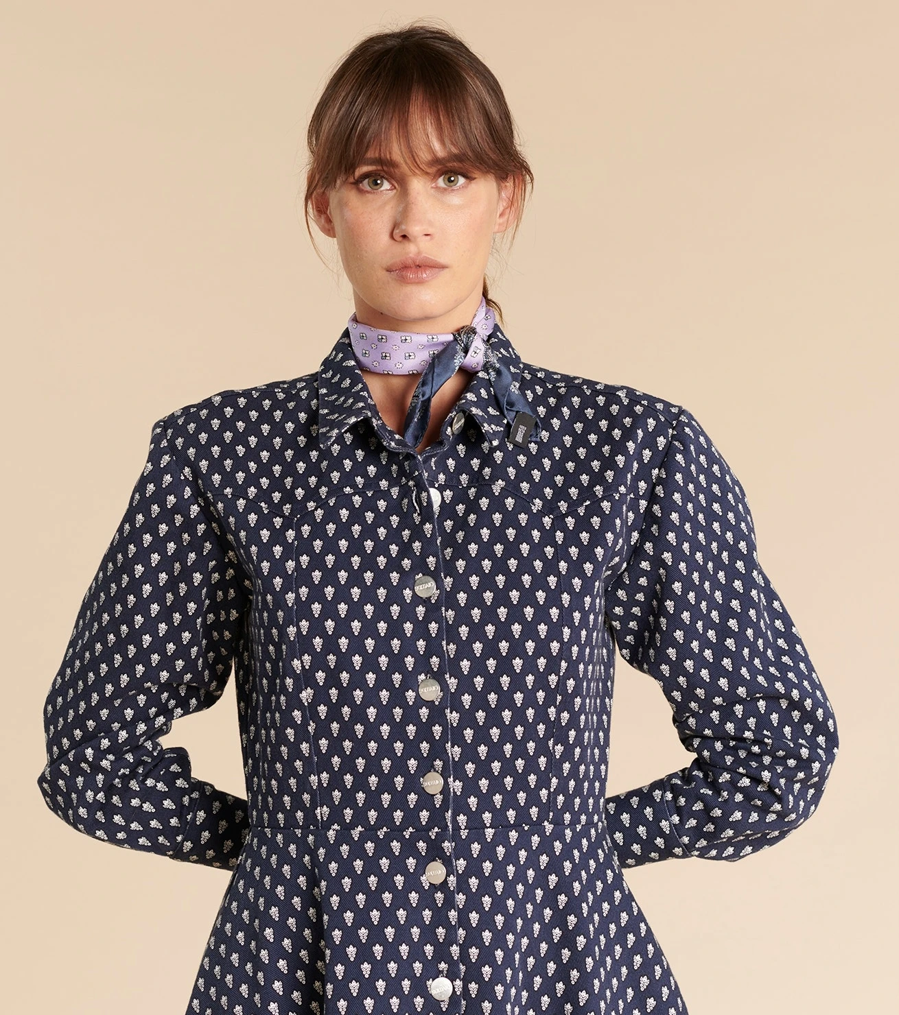 Robe LALLIE Mouche Marine 1 Robe LALLIE Mouche Marine