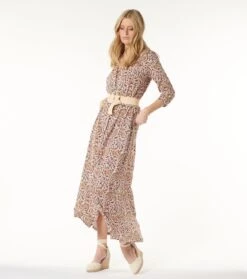 Robe LAVANDOU Sault Rose Marron -Mode Vêtements Magasin robe lavandou sault