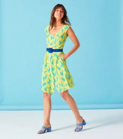 Robe LOVE Bouquet De Roses Bouton D'or Aqua -Mode Vêtements Magasin robe love bouquet de rose 1