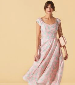 Robe MADRILENE Bouquet De Roses Menthe Rose 12 Robe MADRILENE Bouquet De Roses Menthe Rose -Mode Vêtements Magasin robe madrilene bouquet de roses.5