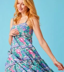 Robe MANOLA Frise Grosse Rose Lavande Céladon