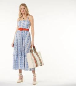 Robe MARGARITA Frise Petite Narcisse Blanc Bleu -Mode Vêtements Magasin robe margarita