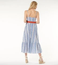 Robe MARGARITA Frise Petite Narcisse Blanc Bleu -Mode Vêtements Magasin robe margarita.2