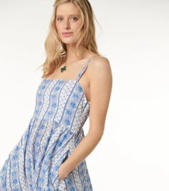 Robe MARGARITA Frise Petite Narcisse Blanc Bleu -Mode Vêtements Magasin robe margarita.3