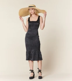 Robe MARIA Gouttes Noir-Multico