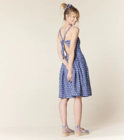 Robe MARINA Lin Scarabée Bleu 7 Robe MARINA Lin Scarabée Bleu -Mode Vêtements Magasin robe marina.1