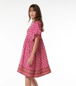 Robe KIKI Merveille Fuchsia Corail 7 Robe KIKI Merveille Fuchsia Corail -Mode Vêtements Magasin robe meveille kiki.2