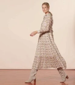 Robe MIRABELLE Feuille De Vigne Nacre & Nude