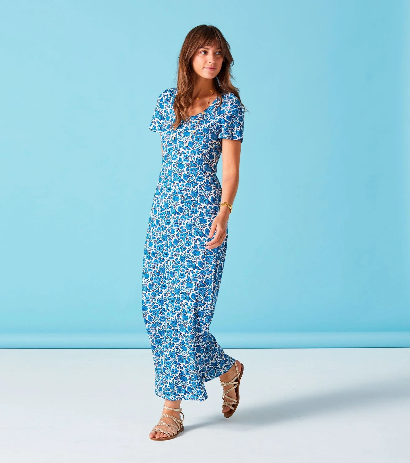 Robe MONA Boutis Bleu 6 Robe MONA Boutis Bleu – Image 6