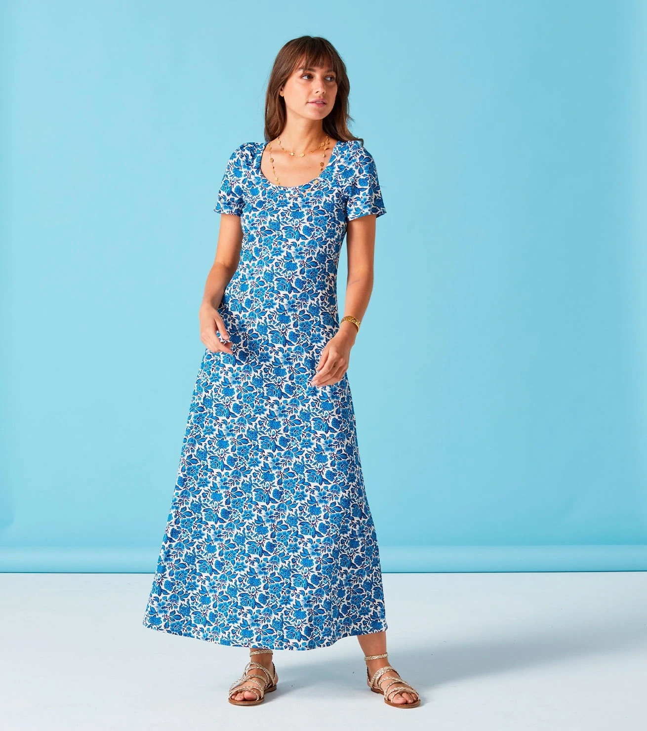 Robe MONA Boutis Bleu 3 Robe MONA Boutis Bleu – Image 3