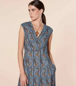 Robe NIMES Frise Spirale Grand Ciel Caramel 8 Robe NIMES Frise Spirale Grand Ciel Caramel -Mode Vêtements Magasin robe nimes.2