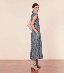 Robe NIMES Frise Spirale Grand Ciel Caramel 7 Robe NIMES Frise Spirale Grand Ciel Caramel -Mode Vêtements Magasin robe nimes.3