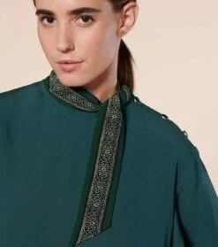 Robe OCTAVIE Vert Forêt -Mode Vêtements Magasin robe octavie