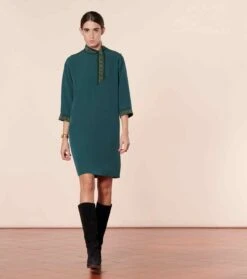 Robe OCTAVIE Vert Forêt