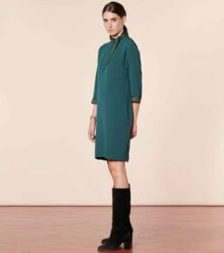 Robe OCTAVIE Vert Forêt -Mode Vêtements Magasin robe octavie.4