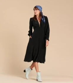 Robe PALOMA Crêpe De Soie Noir