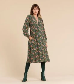 Robe PALOMA Crêpe De Soie Roseraie Rose 11 Robe PALOMA Crêpe De Soie Roseraie Rose -Mode Vêtements Magasin robe paloma roseraie