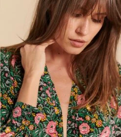 Robe PALOMA Crêpe De Soie Roseraie Rose