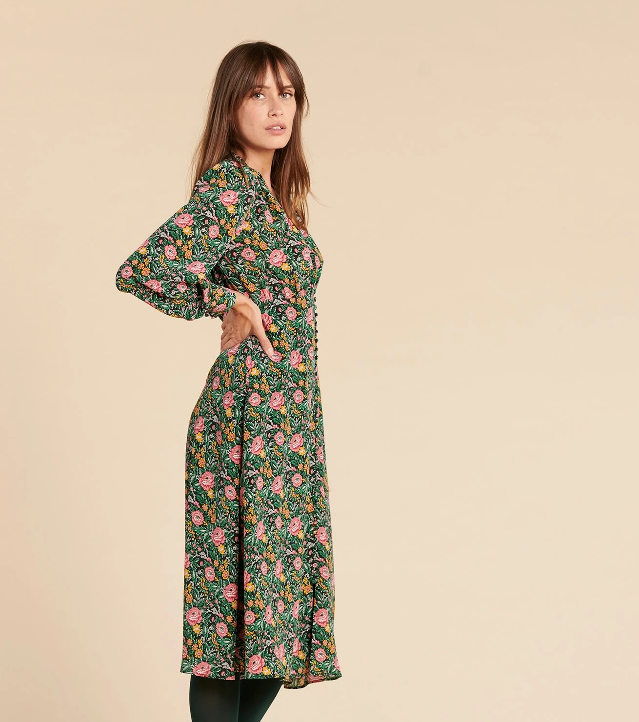 Robe PALOMA Crêpe De Soie Roseraie Rose 5 Robe PALOMA Crêpe De Soie Roseraie Rose – Image 5