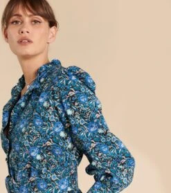 Robe SERAPHINE Roseraie Bleu -Mode Vêtements Magasin robe seraphine.3