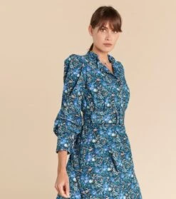 Robe SERAPHINE Roseraie Bleu -Mode Vêtements Magasin robe seraphine.4