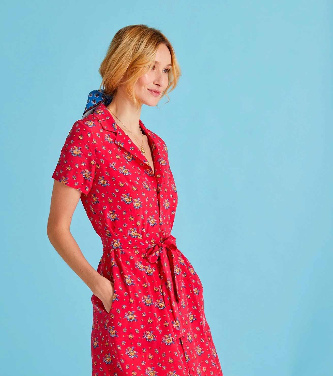 Robe SOPHIA Baux De Provence Rouge 3 Robe SOPHIA Baux De Provence Rouge – Image 3