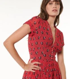 Robe ST TROPEZ Mouries Rouge 7 Robe ST TROPEZ Mouries Rouge -Mode Vêtements Magasin robe st trop.4